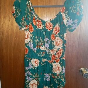 Green floral shorts romer